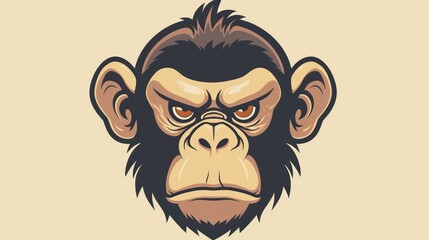 face of a monkey illustration
