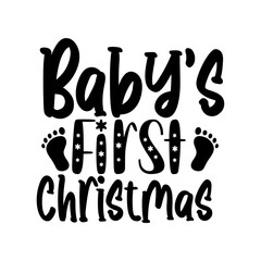 Baby's First Christmas SVG Design
