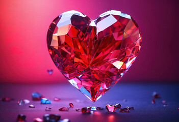 crystal glass broken heart