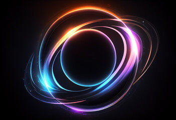 neon abstract background Generative AI