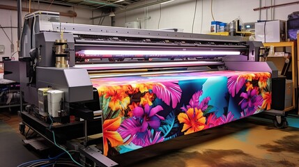 Printing machines in a modern printing house, industry, engineering technologies