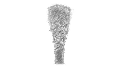 Tornado huuricane isolated transparent background sketch