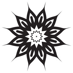 Obraz premium Circular pattern in the form of a mandala. Henna tatoo mandala. Mehndi style. Decorative pattern in oriental style. Coloring book page.