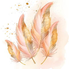 Gold edged Feather