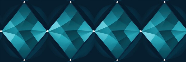 Navy argyle and turquoise diamond pattern, in the style of minimalist background