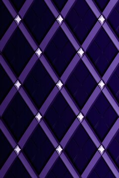 Navy argyle and violet diamond pattern, in the style of minimalist background