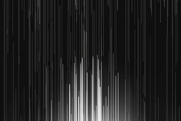 Straight vertical lines with white tones on black background