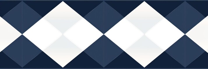 Navy argyle and white diamond pattern, in the style of minimalist background