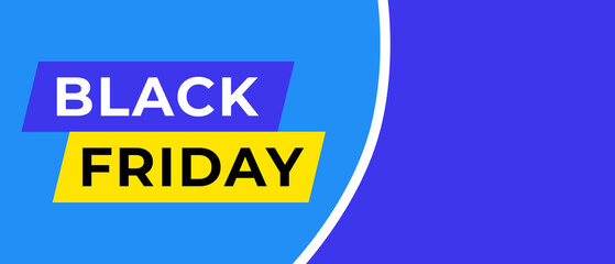 Black Friday advertising banner for social networks with space for text or lettering