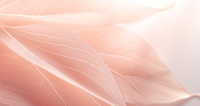 Close Up Of A Pink Leaf