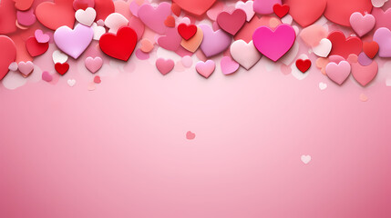 Valentine's Day, love and romance background, background with heart shapes