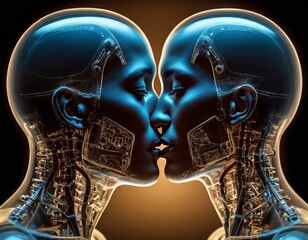 two people who are kissing in the face with each other