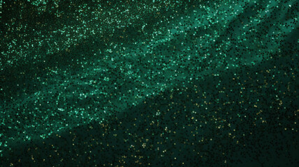 Happy St Patrick's Day decoration background concept made from green glitter paper