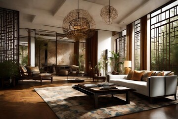 Fototapeta premium luxury living room