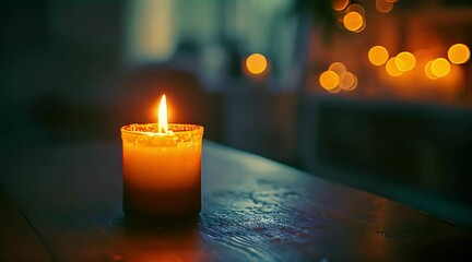 Burning candle (mov) made with Ai generative technology