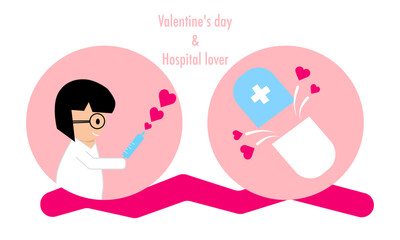 Valentine in hospital , doctor and drug