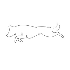 Continuous Vector line drawing of fastest dog