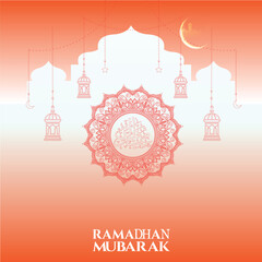 Ramadan Kareem maroon background Islamic social media banner free vector 2024