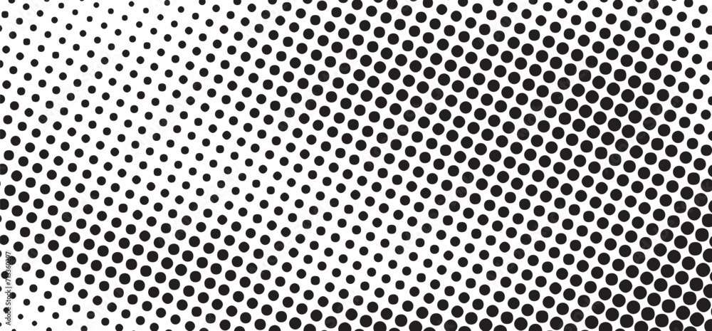 Aufkleber black and white dotted halftone background. grunge halftone vector background in black and white col
