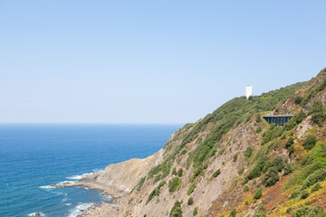 Gorliz lighthouse, cape Villano, gulf of Biscay, Spain