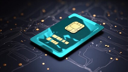 Global Connectivity and Mobile Network with e SIM Card Chip generative Ai