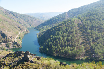 Ribeira Sacra landscape, Galicia, Spain panorama