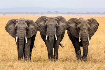 Fototapeta premium Elephants in Kenya, Africa