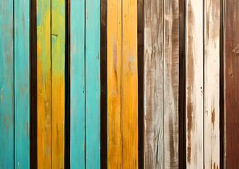 Old wooden boards background, Boards painted in different light colors, background with wood texture,