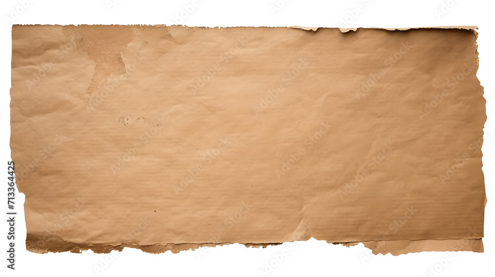 Poster torn cardboard paper for using as a text box