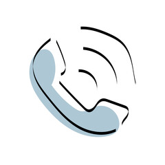 telephone. technology. smartphone. the hotline. challenge. help. the call line. support. Doodle. vector. on a white background.
