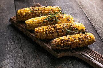 Organic Grilled Corn on the Cob Ready to Eat