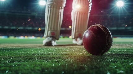 closeup shot of cricket player,