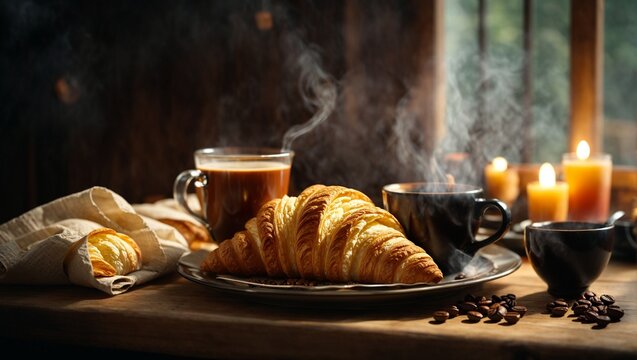 the essence of a cozy morning with a steaming