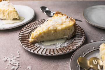 Home made Coconut Cheesecake