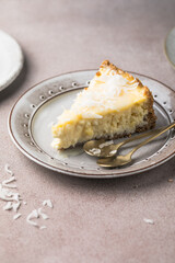 Home made Coconut Cheesecake