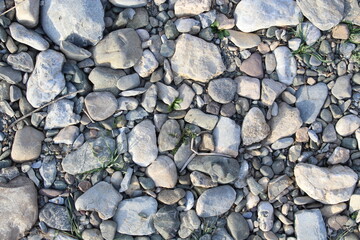 pile of stones river