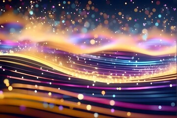 Wave Of Sound and music visualization, 4k Background 