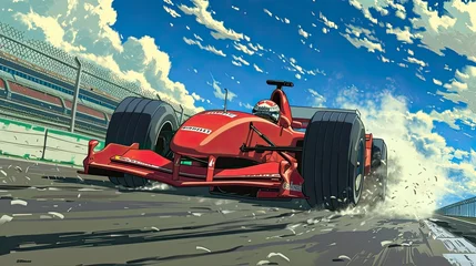 Zelfklevend Fotobehang Formula 1 Anime © emir