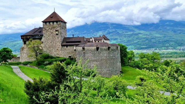 most famous medieval castles of Europe - Vaduz castle in Liechtenstein. popular tourist attraction and historic landmarks