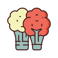 Broccoli cute illustration vector SVG