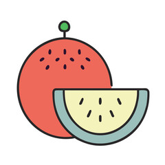 Watermelon cute fruit illustration EPS