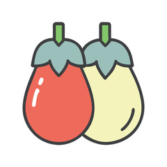 Eggplant cute illustration vector SVG