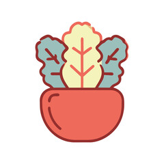 Lettuce cute illustration vector SVG
