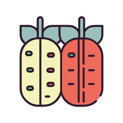 Peas cute illustration vector SVG