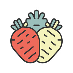 Parsnip cute illustration vector SVG