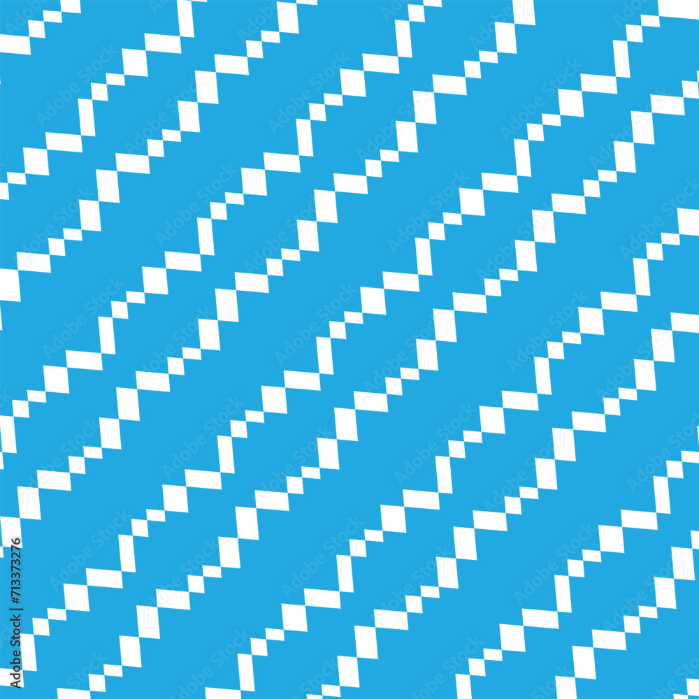 Poster abstract seamless minimalistic blue zigzag pattern.