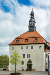 Der sanierte ehemalige Schlossturm in Lübben wird heute als Museum genutzt - Inschriften wurden...