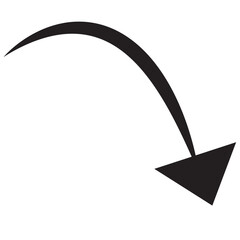 Bold arrow sign collection, set of black arrows icons, isolated on white background