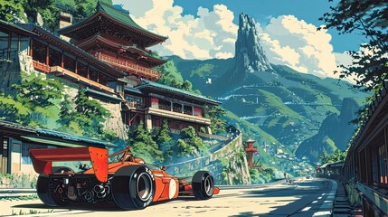 Formula 1 Anime - obrazy, fototapety, plakaty