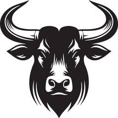 silhouette of bull head vector illustration